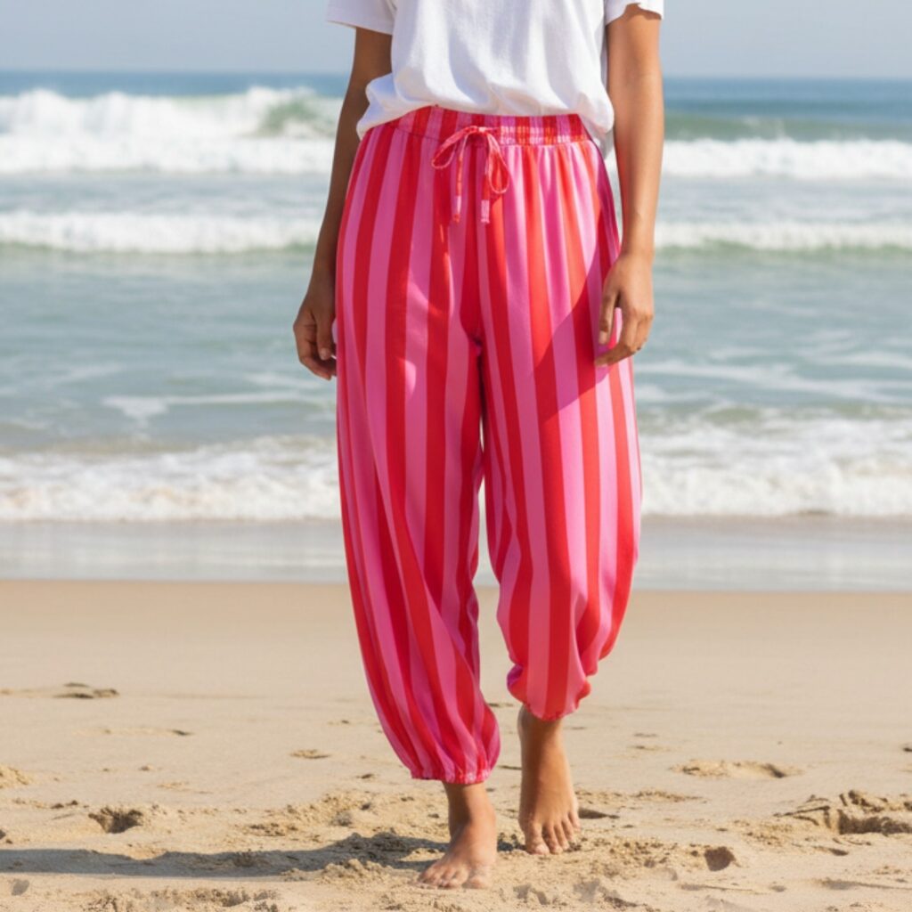 pantalon à rayures